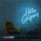Color: Light Blue 'Hello Gorgeous' LED Neon Sign - Affordable Neon Signs