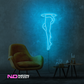 Color: Light Blue 'Womans Legs Portal' - LED Neon Sign - Affordable Neon Signs