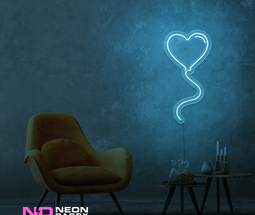 Color: Light Blue 'Love Balloon' - LED Neon Sign - Affordable Neon Signs