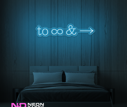 Color: Light Blue To Infinity and Beyond LED Neon Sign