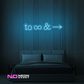 Color: Light Blue To Infinity and Beyond LED Neon Sign