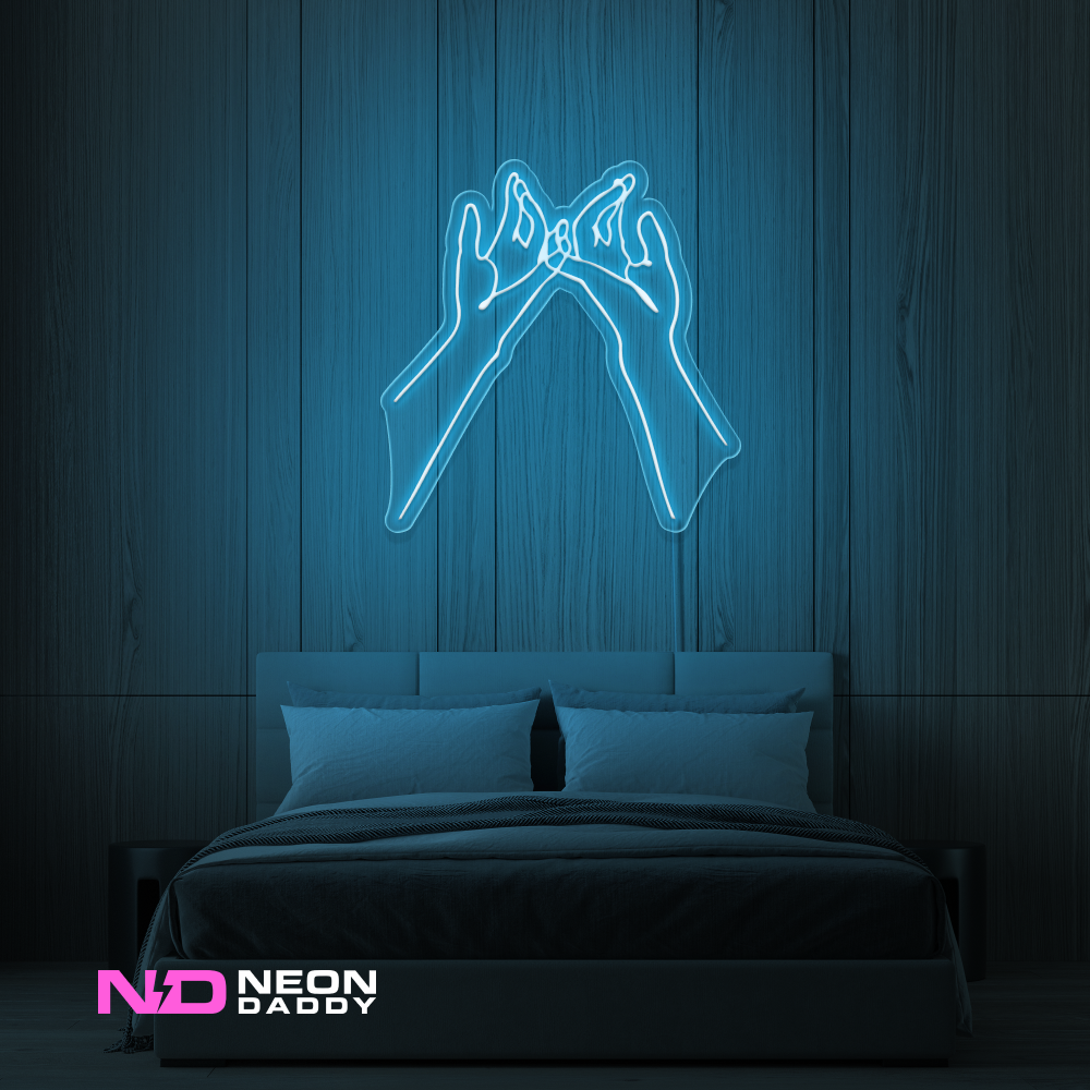 Color: Light Blue 'Pinky' - LED Neon Sign - Cute Neon Signs