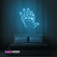 Color: Light Blue 'Hand Holding' LED Neon Sign - Romantic Neon Signs