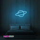 Color: Light Blue 'Planet Neptune' - LED Neon Sign - Space Neon Signs