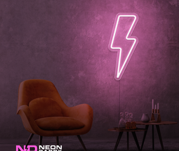 Color: Light Pink Lightning Strike LED Neon Sign