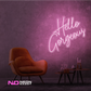 Color: Light Pink 'Hello Gorgeous' LED Neon Sign - Affordable Neon Signs