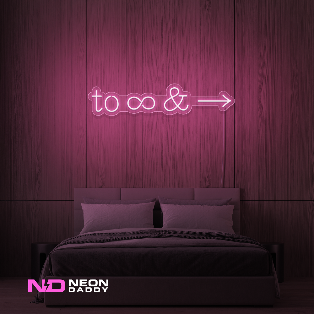 Color: Light Pink To Infinity and Beyond LED Neon Sign