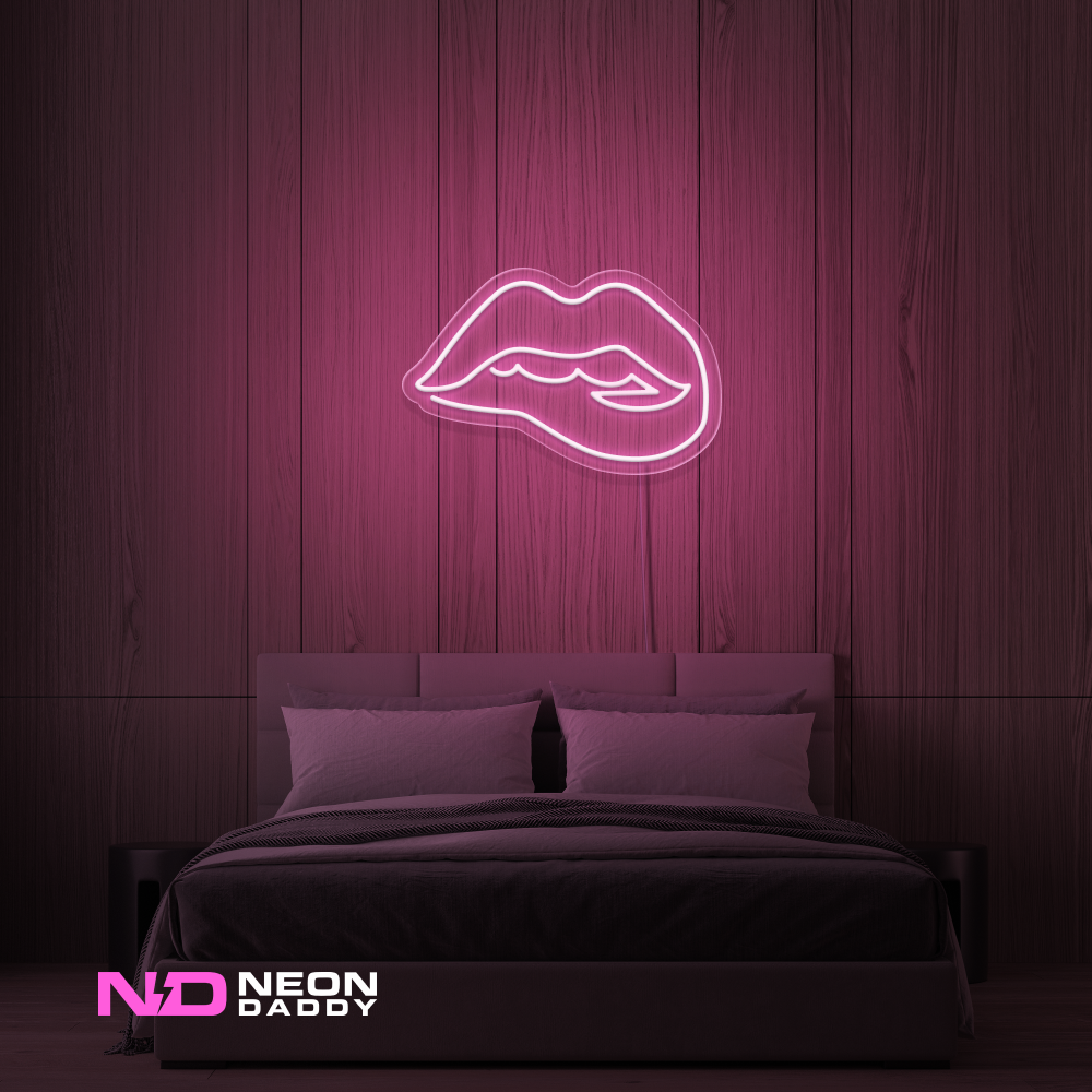 Color: Light Pink 'Lips' - LED Neon Sign - Affordable Neon Signs