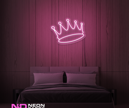 Color: Light Pink 'Crown' LED Neon Sign - Affordable Neon Signs