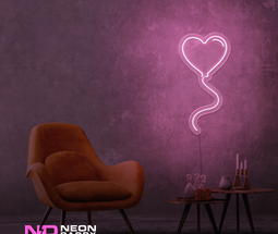 Color: Light Pink 'Love Balloon' - LED Neon Sign - Affordable Neon Signs