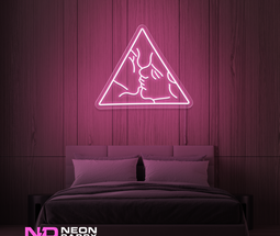 Color: Light Pink 'Love Triangle' - LED Neon Sign - Affordable Neon Signs