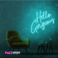 Color: Mint Green 'Hello Gorgeous' LED Neon Sign - Affordable Neon Signs