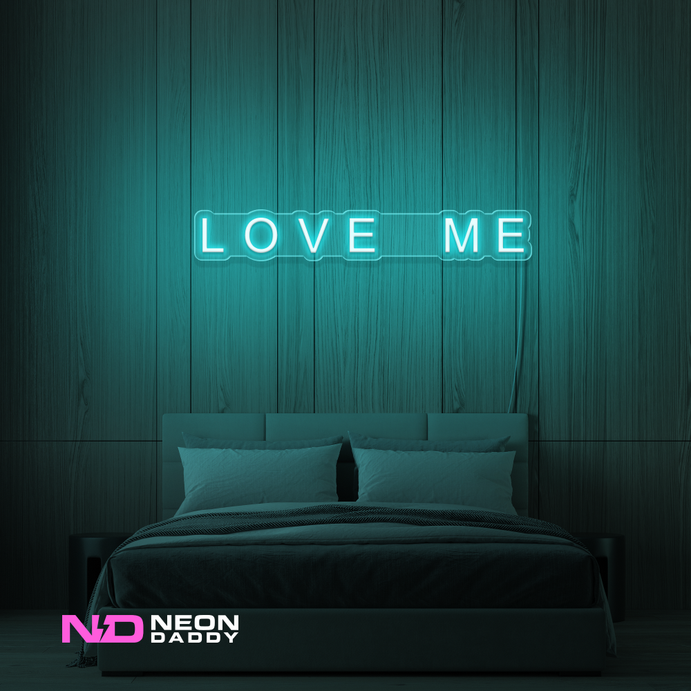 Color: Mint Green 'Love Me' - LED Neon Sign - Affordable Neon Signs