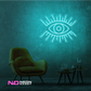 Color: Mint Green 'Eye' LED Neon Sign - Affordable Neon Signs