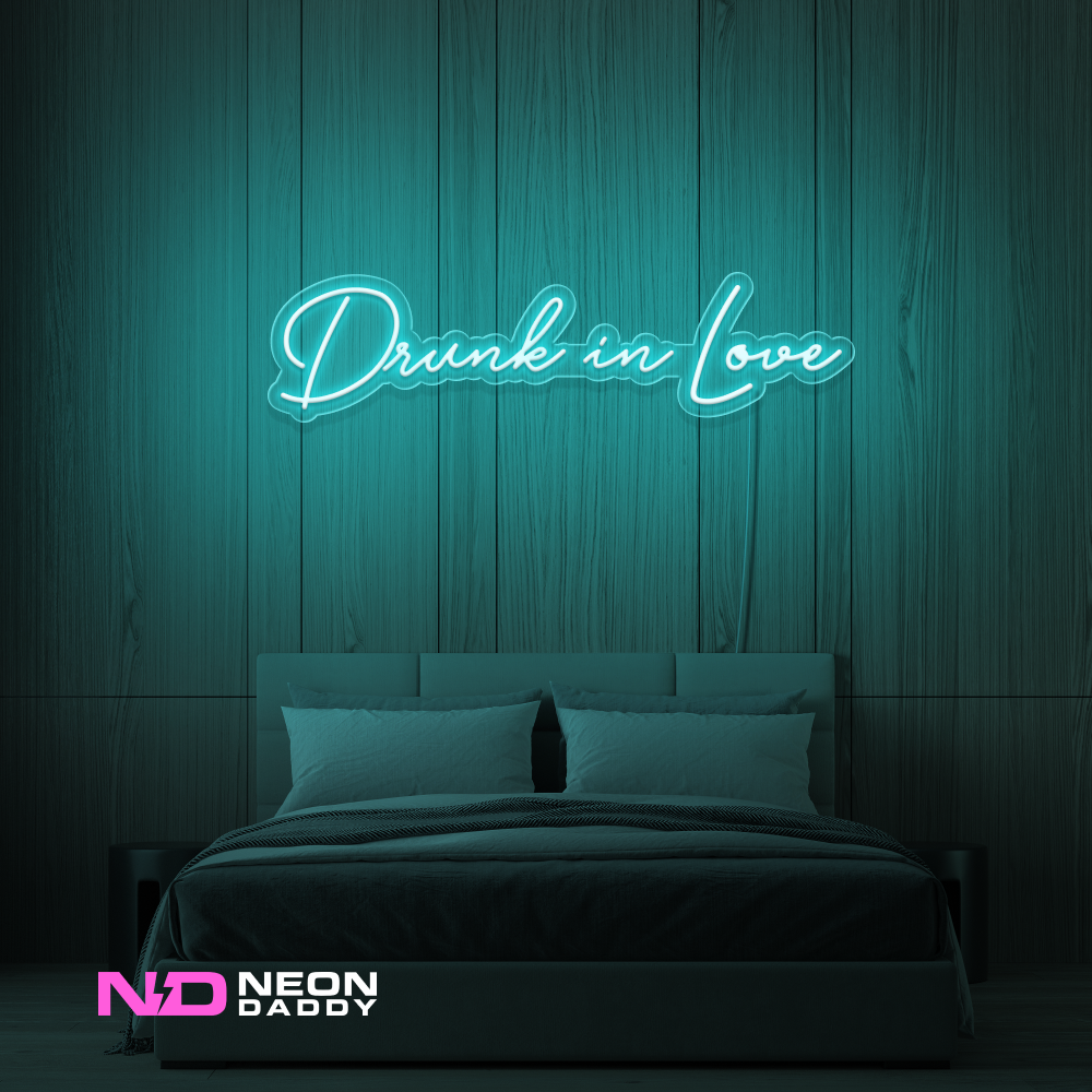 Color: Mint Green Drunk in Love LED Neon Sign