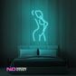 Color: Mint Green 'Female Pose' LED Neon Sign - Affordable Neon Signs