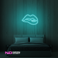 Color: Mint Green 'Lips' - LED Neon Sign - Affordable Neon Signs