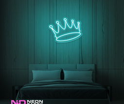 Color: Mint Green 'Crown' LED Neon Sign - Affordable Neon Signs