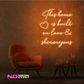 Color: Orange This Home Is Built on Love & Shenanigans Sign