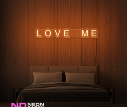 Color: Orange 'Love Me' - LED Neon Sign - Affordable Neon Signs