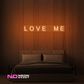 Color: Orange 'Love Me' - LED Neon Sign - Affordable Neon Signs