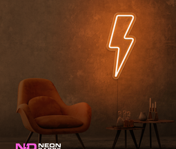 Color: Orange Lightning Strike LED Neon Sign