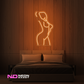 Color: Orange 'Female Pose' LED Neon Sign - Affordable Neon Signs