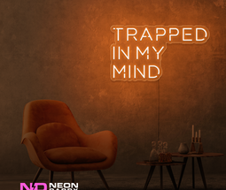 Color: Orange Trapped in My Mind LED Neon Sign