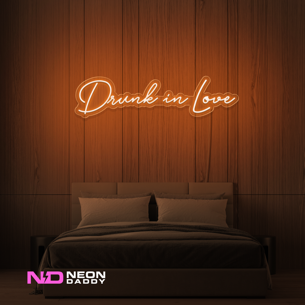 Color: Orange Drunk in Love LED Neon Sign