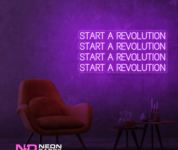 Color: Purple Start a Revolution LED Neon Sign