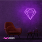 Color: Purple 'Diamond' LED Neon Sign - Affordable Neon Signs