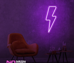 Color: Purple Lightning Strike LED Neon Sign