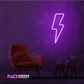 Color: Purple Lightning Strike LED Neon Sign