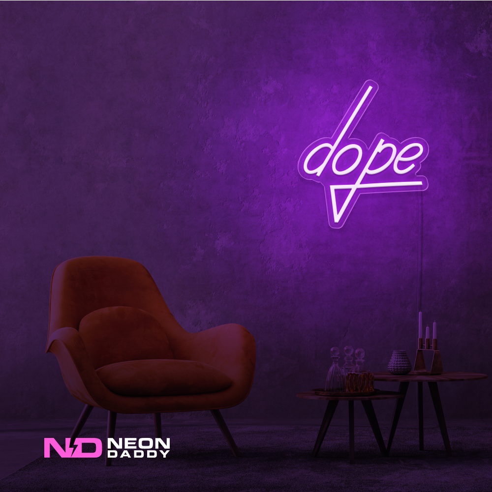 Color: Purple 'Dope' LED Neon Sign - Affordable Neon Signs