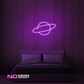 Color: Purple 'Planet Neptune' - LED Neon Sign - Space Neon Signs