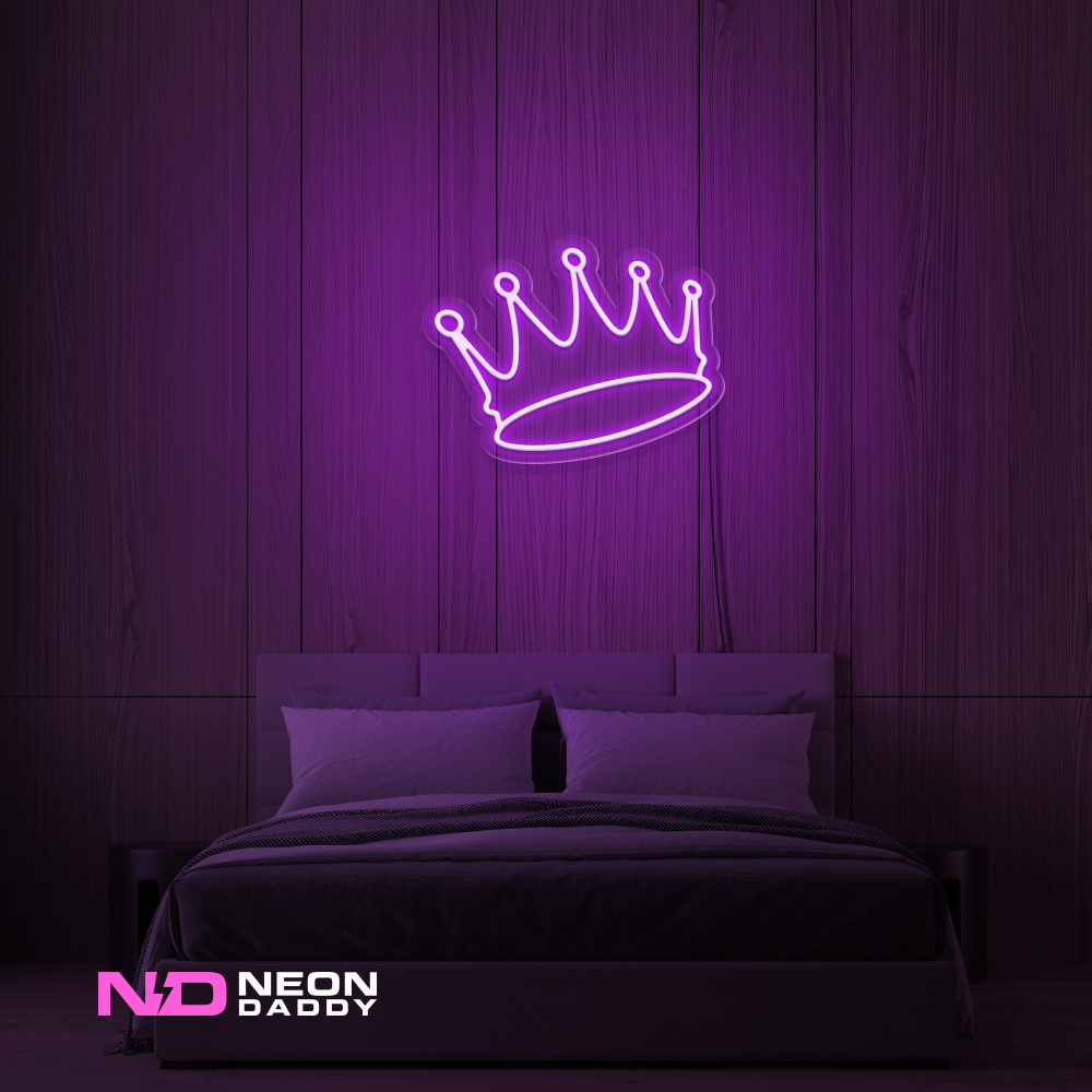 Color: Purple 'Crown' LED Neon Sign - Affordable Neon Signs