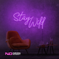 Color: Purple 'Stay Wild' - LED Neon Sign - Affordable Neon Signs