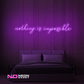 Color: Purple Nothing Is Impossible Neon Sign