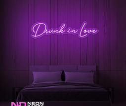 Color: Purple Drunk in Love LED Neon Sign