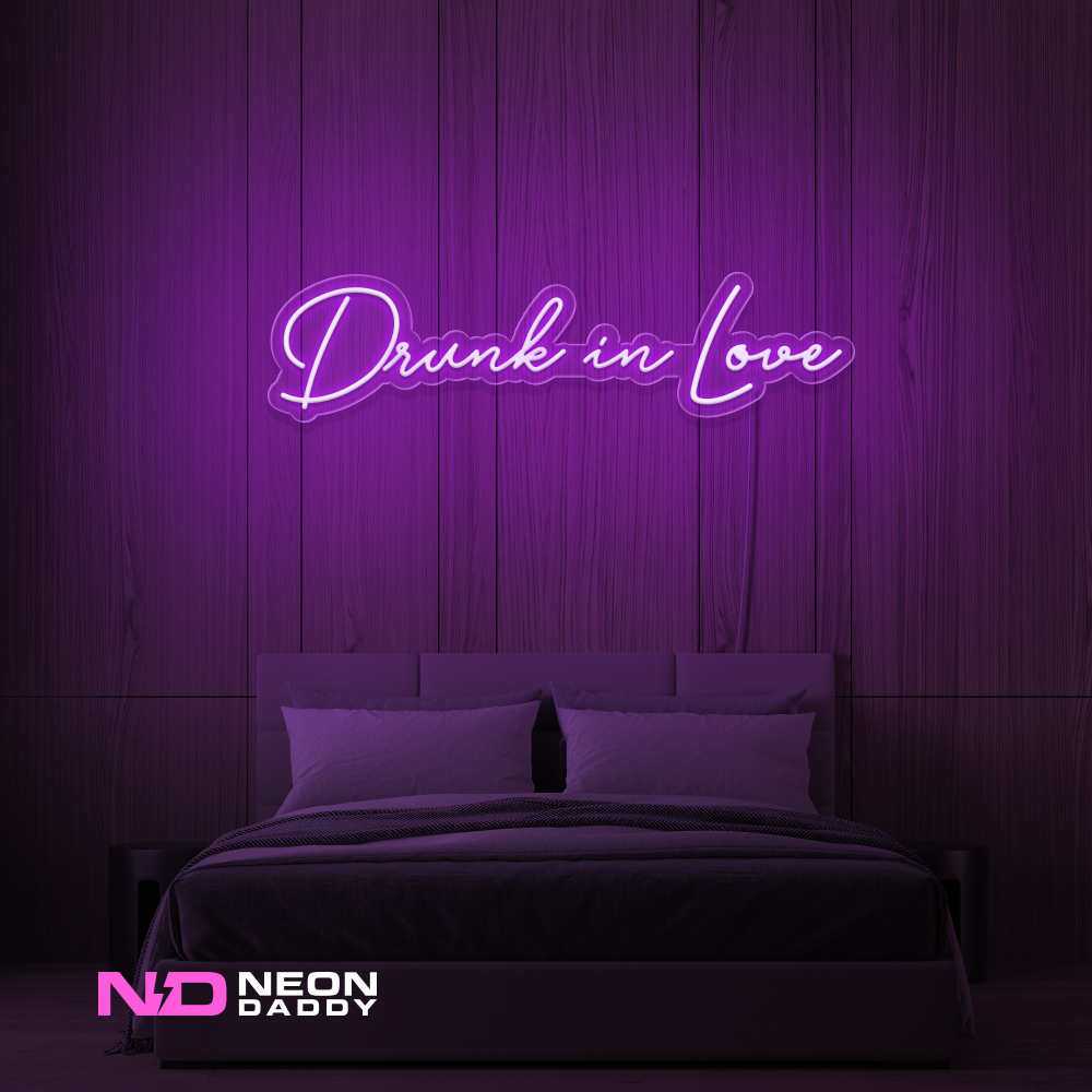 Color: Purple Drunk in Love LED Neon Sign