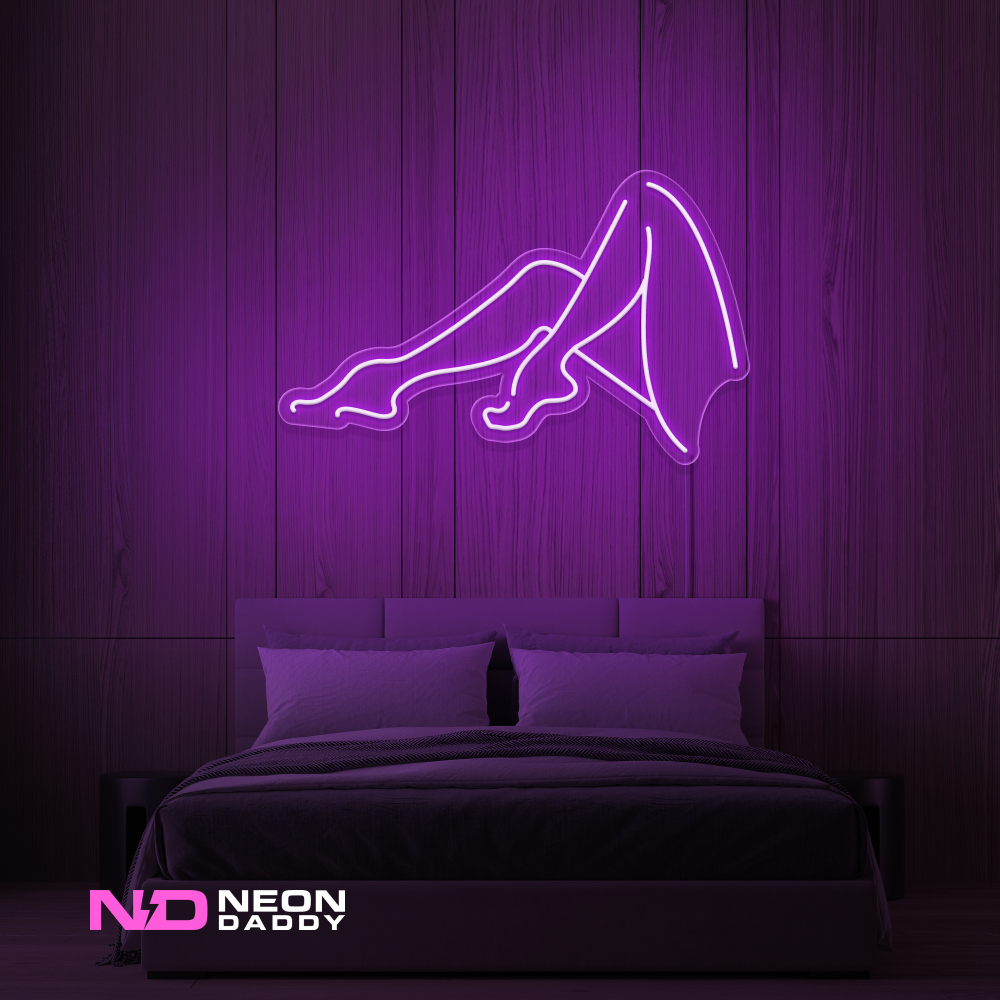 Color: Purple 'Womans Legs' - LED Neon Sign - Affordable Neon Signs