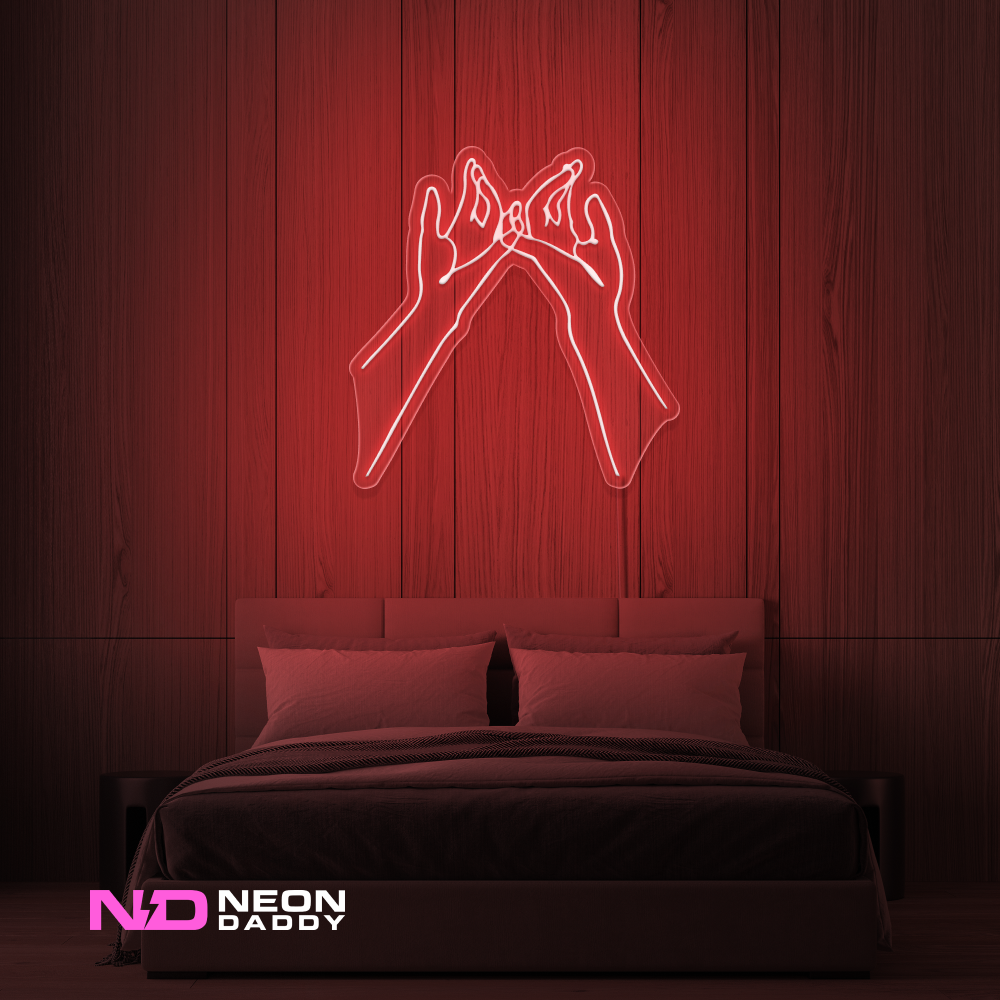Color: Red 'Pinky' - LED Neon Sign - Cute Neon Signs