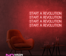Color: Red Start a Revolution LED Neon Sign