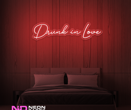 Color: Red Drunk in Love LED Neon Sign
