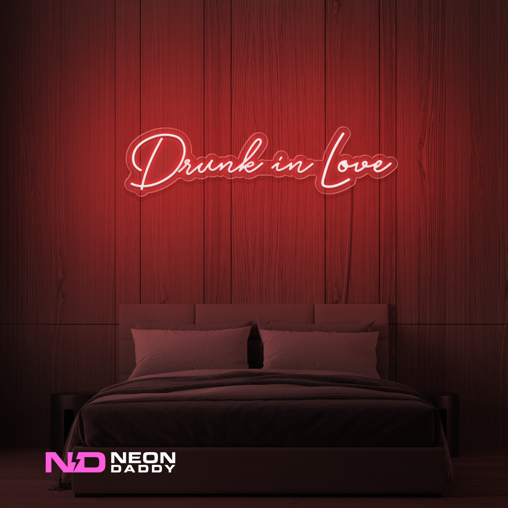 Color: Red Drunk in Love LED Neon Sign