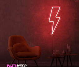 Color: Red Lightning Strike LED Neon Sign