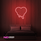 Color: Red 'Melting Heart' - LED Neon Sign - Affordable Neon Signs