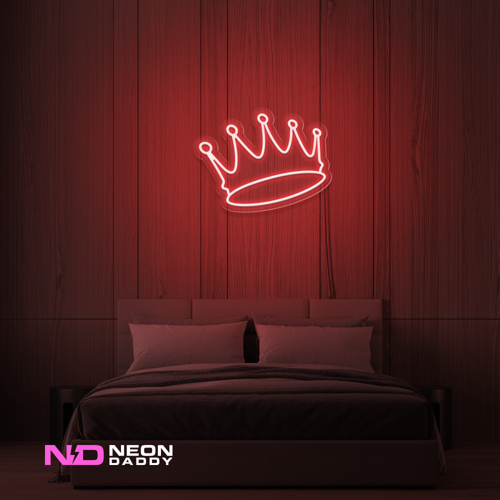 Color: Red 'Crown' LED Neon Sign - Affordable Neon Signs