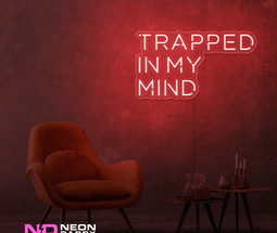 Color: Red Trapped in My Mind LED Neon Sign