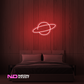 Color: Red 'Planet Neptune' - LED Neon Sign - Space Neon Signs